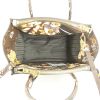 Prada Twin zip shoulder bag in brown, yellow and white tricolor leather saffiano - Detail D3 thumbnail