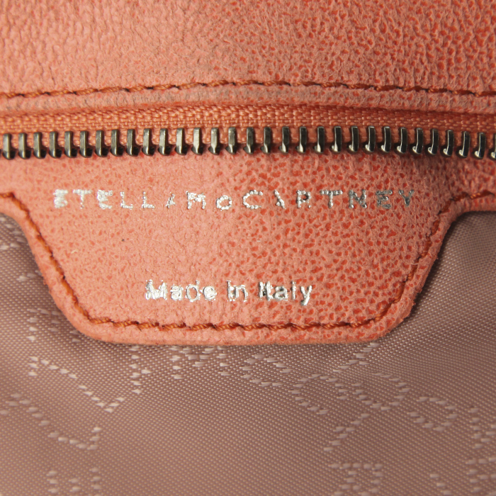 Pochette Stella McCartney Falabella en tissu rose-saumon - Detail D4