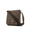 Louis Vuitton Brooklyn small model shoulder bag in chocolate brown and dark brown damier canvas - 00pp thumbnail