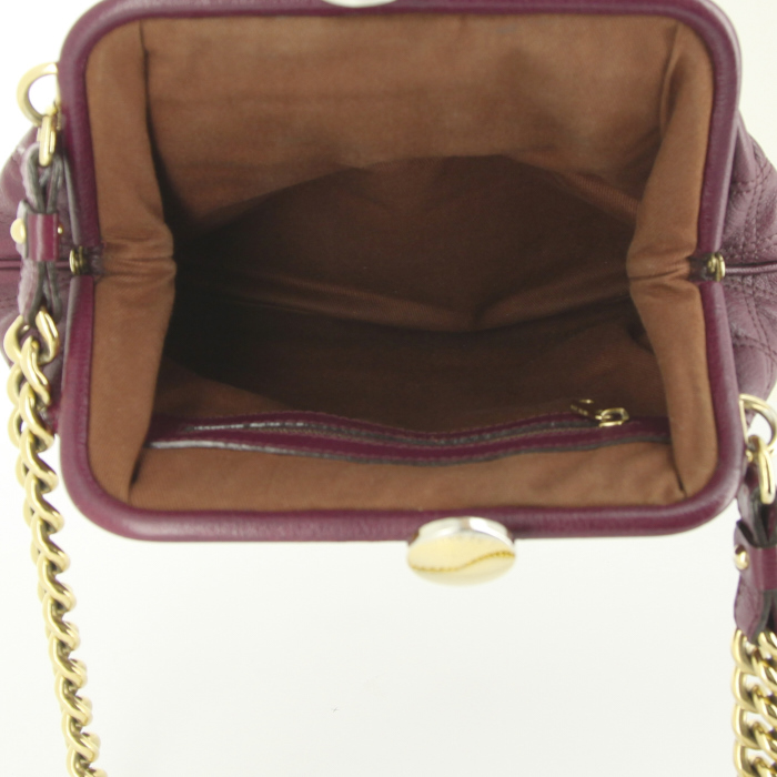 Marc Jacobs handbag in burgundy quilted leather - Detail D2