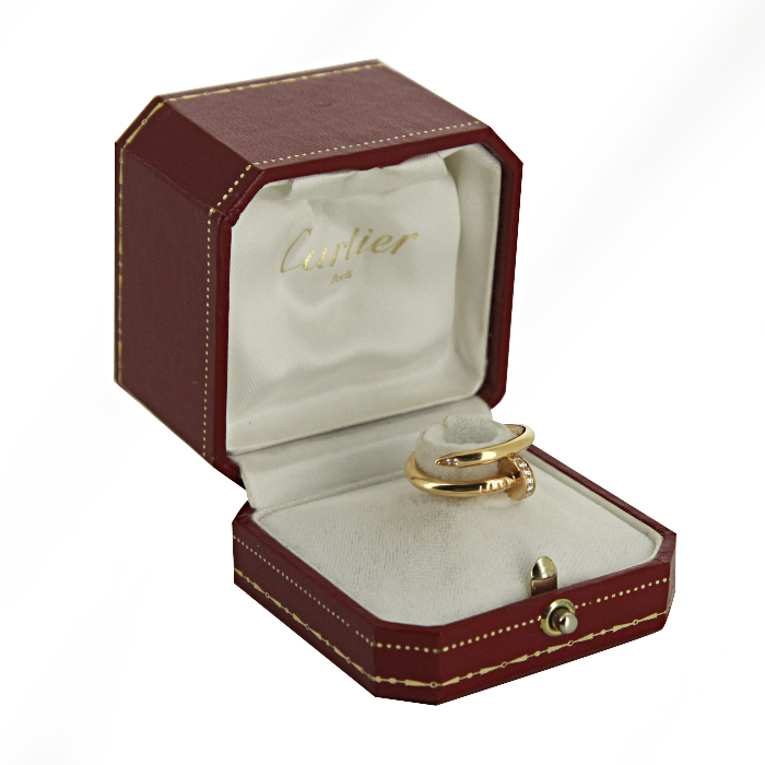 Sortija Cartier Juste un clou en oro rosa y diamantes - Detail D2