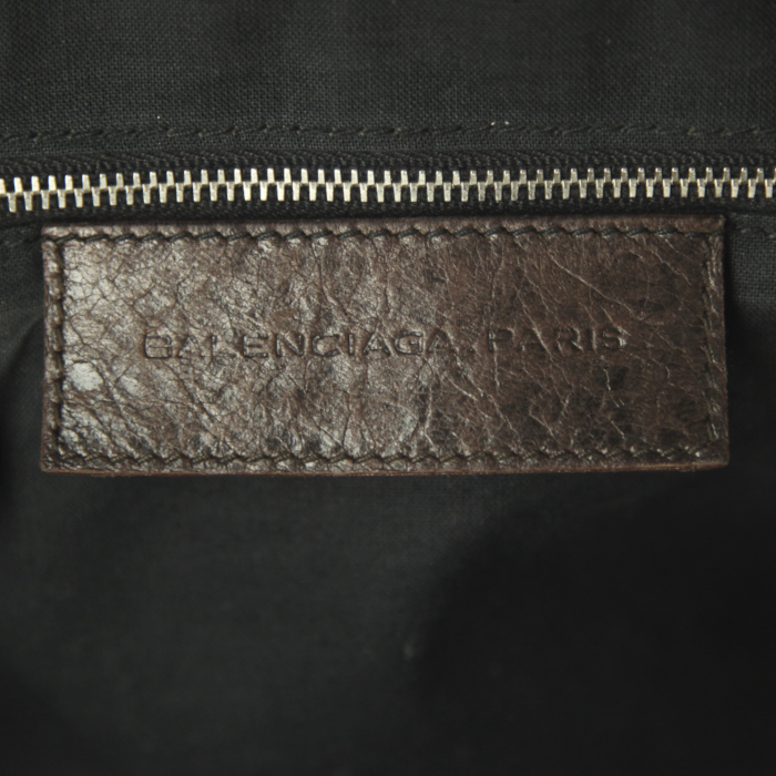 Borsa Balenciaga in pelle trapuntata marrone - Detail D3