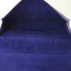 Pochette Saint Laurent en cuir grainé bleu - Detail D2 thumbnail