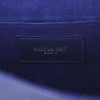 Pochette Saint Laurent en cuir grainé bleu - Detail D3 thumbnail