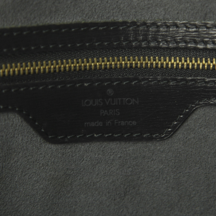 Sac à main Louis Vuitton Saint Jacques grand modèle en cuir épi noir - Detail D3