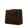 Chanel Grand Shopping shopping bag in chocolate brown quilted suede - 00pp thumbnail