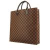Shopping bag Louis Vuitton Louis Vuitton Other Bag modello grande in tela a scacchi ebana e pelle marrone - 00pp thumbnail