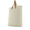 Hermes Amedaba Diago shopping bag in beige canvas and brown leather - 00pp thumbnail