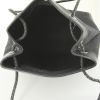 Gucci shoulder bag in black monogram canvas and black leather - Detail D2 thumbnail