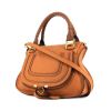 Chloé Marcie medium model handbag in brown and dark brown bicolor leather - 00pp thumbnail