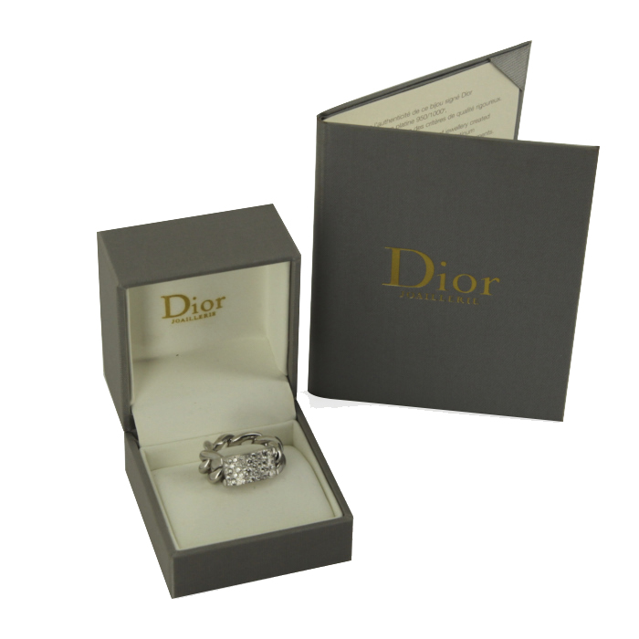 Dior Gourmette ring in white gold and diamonds - Detail D2