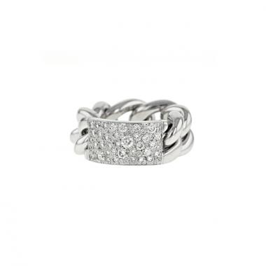 Dior Gourmette ring in white gold and diamonds