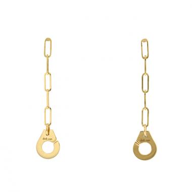 Dinh Van Menottes R8 pendants earrings in yellow gold