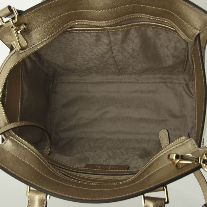 Borsa a tracolla Michael Kors in pelle dorata - Detail D3