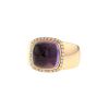 Fred Pain de Sucre medium model ring in pink gold,  diamonds and amethyst - 00pp thumbnail