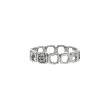 Bague Dinh Van Impression Domino en or blanc et diamants