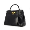 Hermes Kelly 32 cm handbag in black box leather - 00pp thumbnail