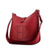 Hermes Evelyne shoulder bag in raspberry pink togo leather - 00pp thumbnail