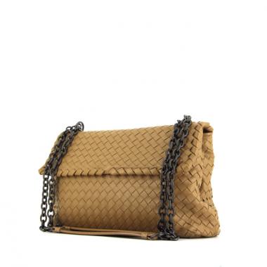 Sac à main Bottega Veneta Olimpia en cuir tressé marron