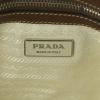 Bolso de mano Prada en lona beige y cuero marrón - Detail D3 thumbnail
