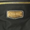 Miu Miu handbag in beige canvas and dark blue leather - Detail D3 thumbnail