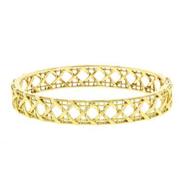 Bracelet rigide ouvrant Dior My Dior en or jaune
