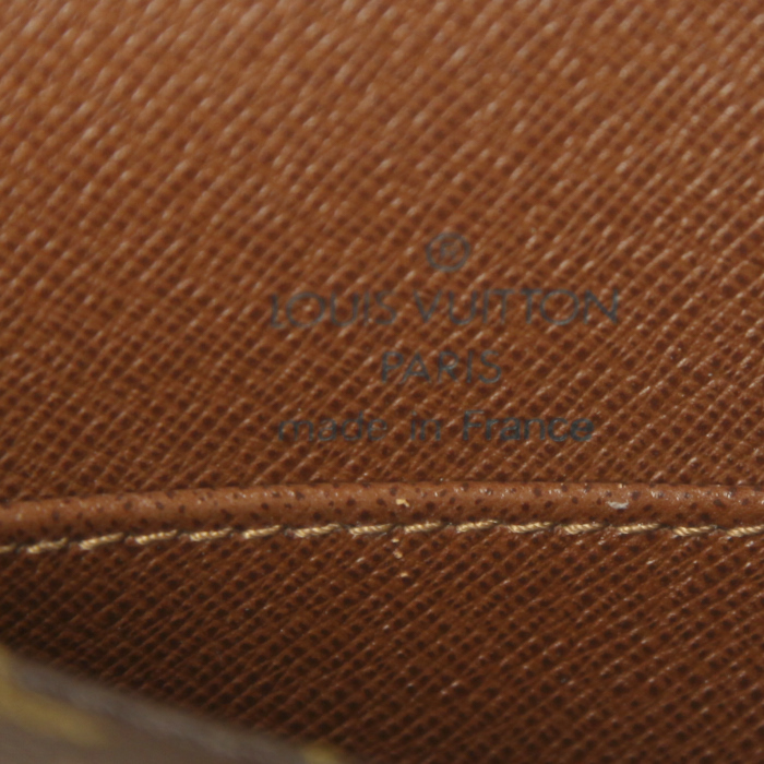 Sac bandoulière Louis Vuitton Drouot en toile monogram et cuir naturel - Detail D3