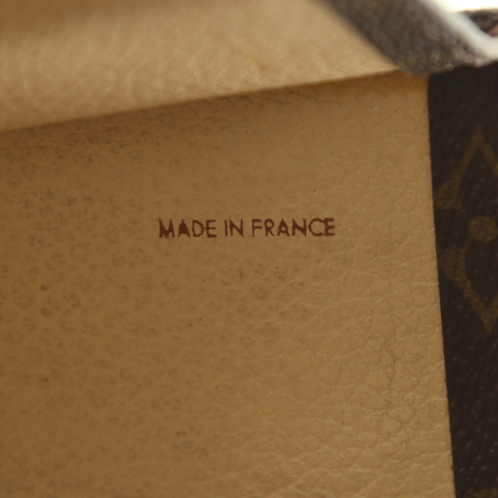 Louis Vuitton large model shopping bag in monogram canvas and natural leather - Detail D4