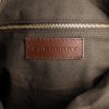 Bolso de mano Burberry en lona Haymarket y cuero marrón - Detail D4 thumbnail