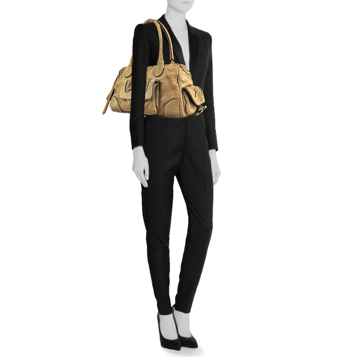 Borsa Marc Jacobs in pelle martellata beige - Detail D1