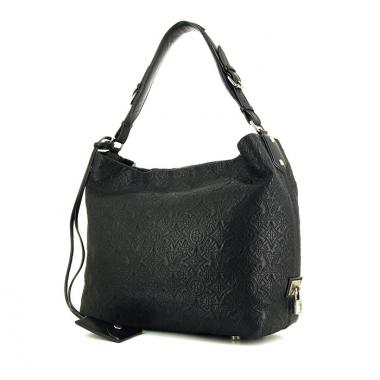 Borsa a spalla Louis Vuitton in pelle Mahina nera