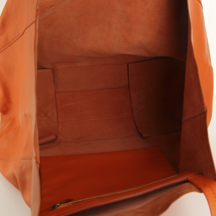 Shopping bag Celine in pelle arancione - Detail D2
