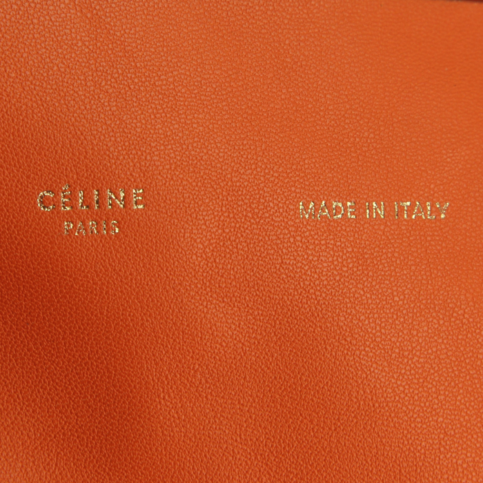 Sac cabas Celine en cuir orange - Detail D4
