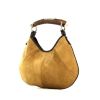 Yves Saint Laurent Mombasa handbag in beige suede and brown leather - 00pp thumbnail