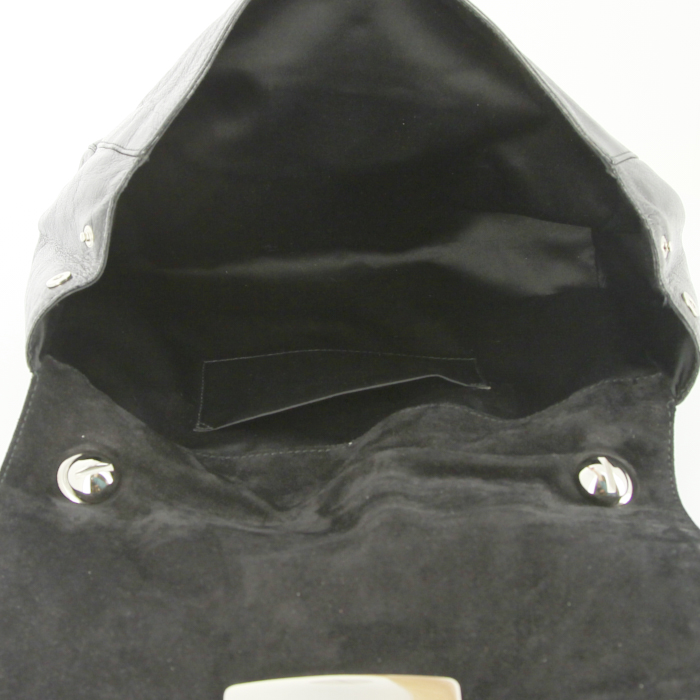 Borsa Saint Laurent Le Sixième in pelle nera - Detail D2