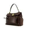 Yves Saint Laurent Muse Two small model handbag in brown leather and brown suede - 00pp thumbnail