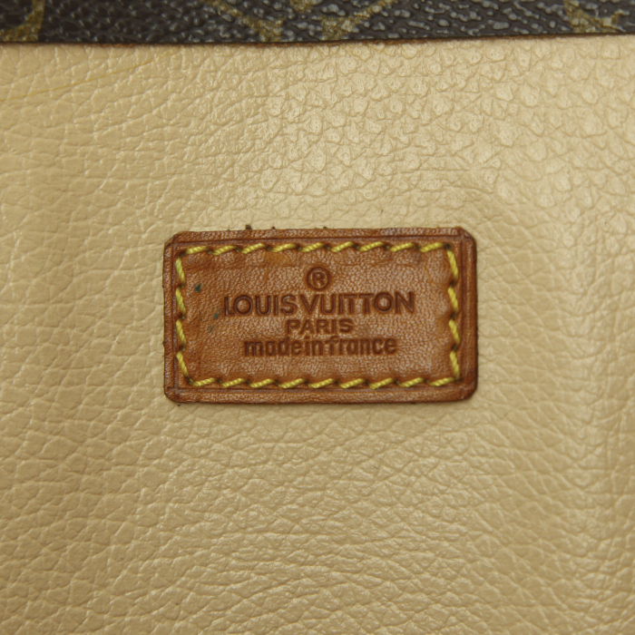 Louis Vuitton large model shopping bag in monogram canvas and natural leather - Detail D3