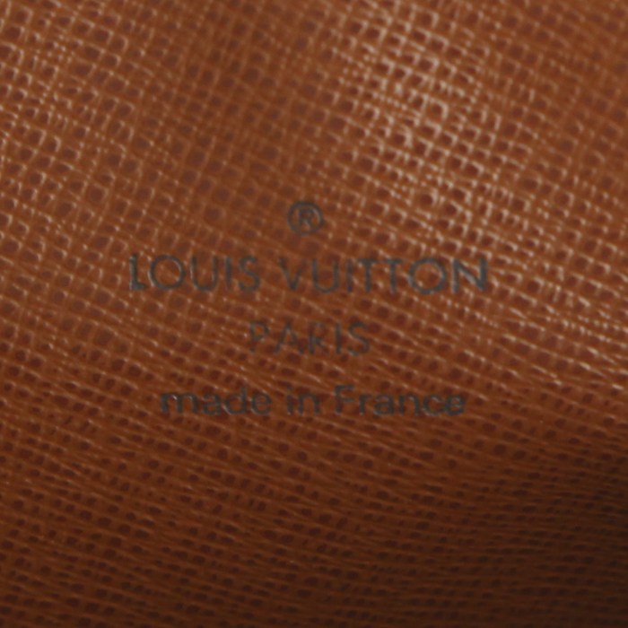 Bolso zurrón Louis Vuitton Amazone en lona Monogram y cuero natural - Detail D3