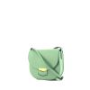 Celine Trotteur shoulder bag in green grained leather - 00pp thumbnail