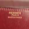 Sac bandoulière Hermes Cécile en cuir box bordeaux - Detail D3 thumbnail