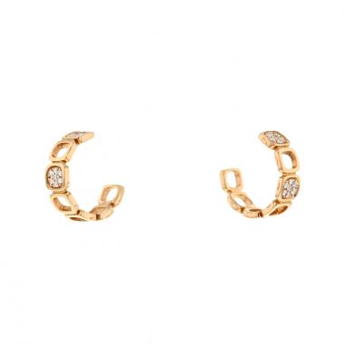 Pendientes Dinh Van Impression Domino en oro rosa y diamantes