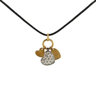 Colgante movible Dior Coeurs Légers en oro amarillo,  oro blanco y diamantes