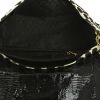 Sonia Rykiel bag worn on the shoulder or carried in the hand in white and black bicolor foal and black patent leather - Detail D2 thumbnail