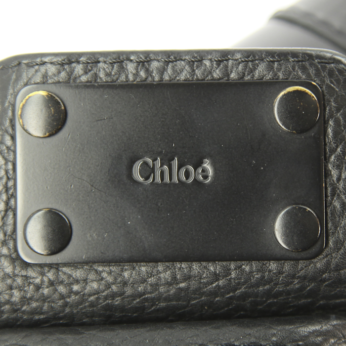 Borsa Chloé Paddington in pelle martellata nera - Detail D3