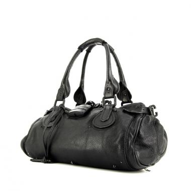 Borsa Chloé Paddington in pelle martellata nera