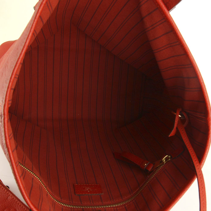Bolso de mano Louis Vuitton Citadines modelo pequeño en cuero monogram huella rojo - Detail D2