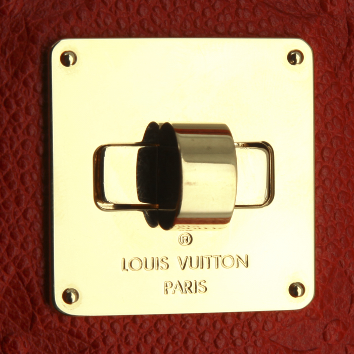 Bolso de mano Louis Vuitton Citadines modelo pequeño en cuero monogram huella rojo - Detail D4