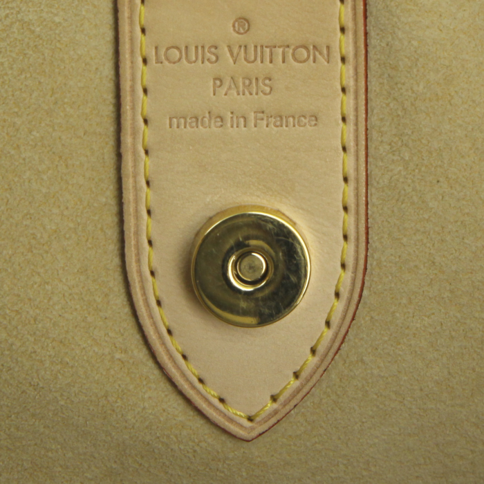 Louis Vuitton Galliera large model handbag in monogram canvas and natural leather - Detail D3