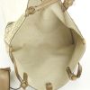 Gucci shopping bag in beige and taupe bicolor monogram canvas and taupe leather - Detail D2 thumbnail