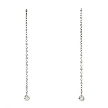 Paire de pendants d'oreilles Dior Mimioui en or blanc et diamants